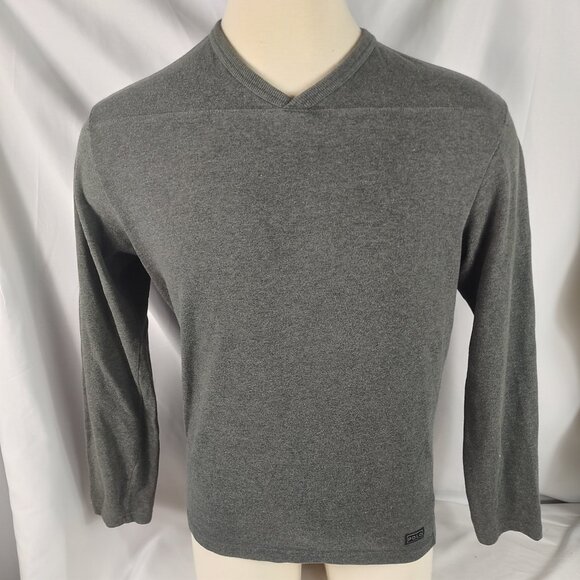 Polo Ralph Lauren Men's Pullover L/S Polo Style Sweater V-Neck Gray Sz Medium - Picture 1 of 7